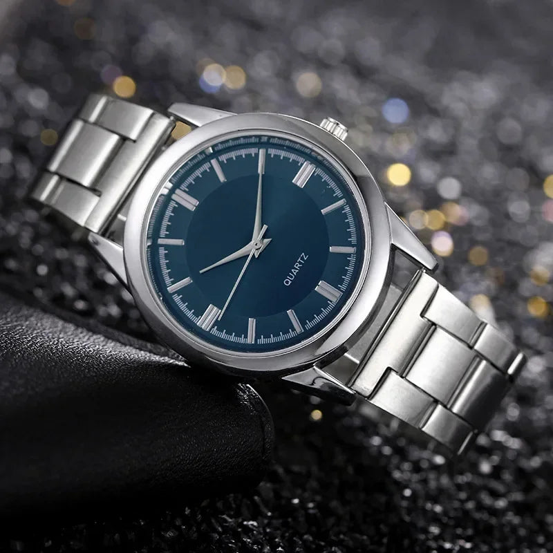 Classic Simple Men's Business Quartz Watch Stainless Steel Round Dial Casual Classic Women Men Business Quartz Watches Stainless