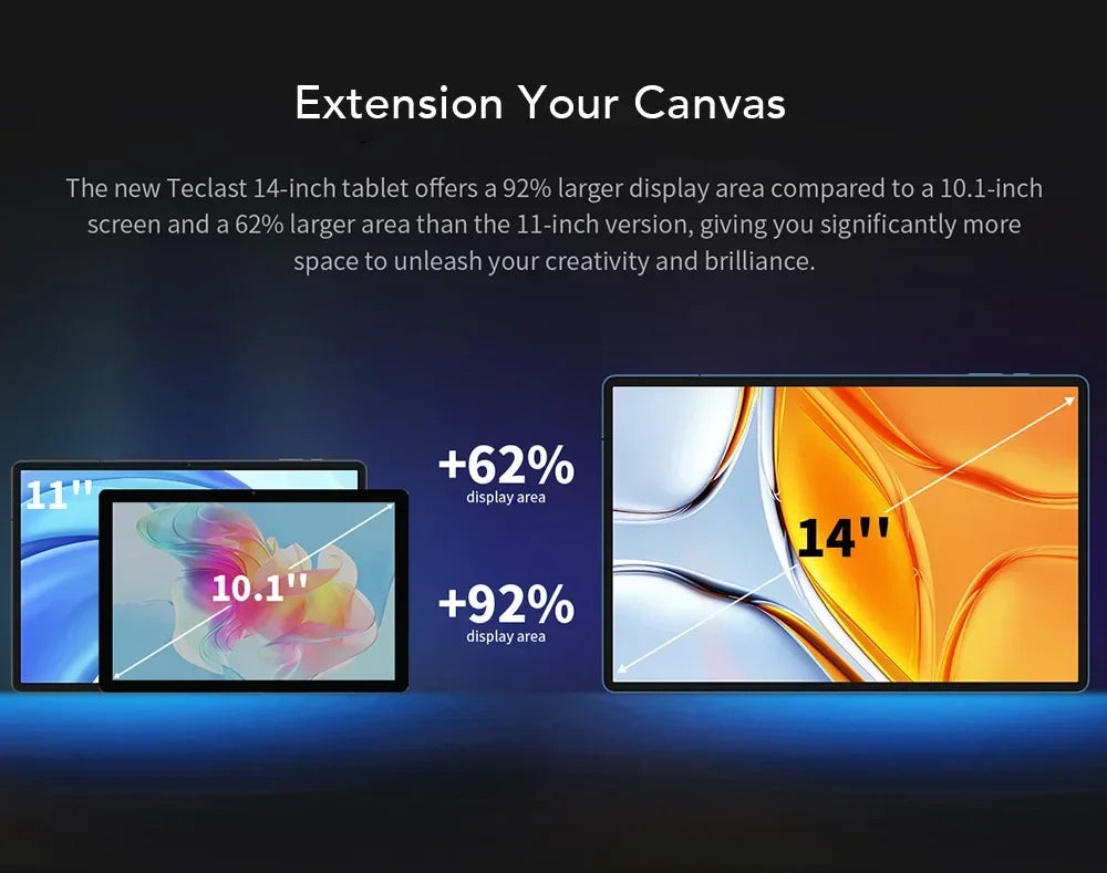 Teclast T70 Tablet MTK Helio G99 Android 14 8GB RAM 256GB ROM 14" 1920x1200 Display 13MP+8MP 4G LTE Global Version 10000mAh