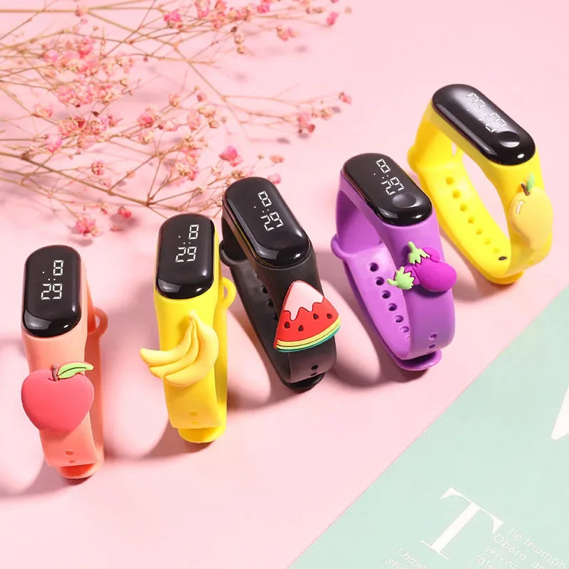 Children Sports Smart Watch Outdoor Silicone Bracelet Electronic Watch Kids Cartoon Bracelet Digital Watches Boys Girls Gift