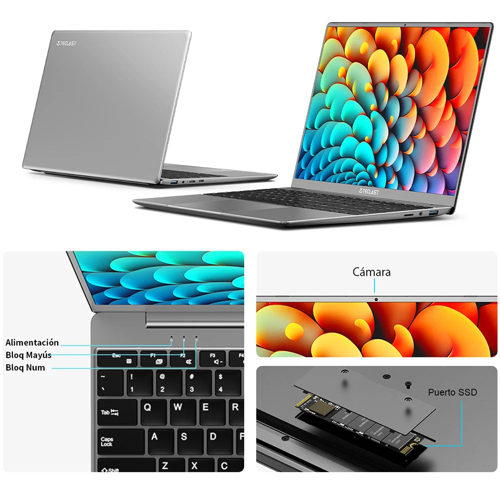 TECLAST F16 Pro 15.6 inch Laptop 16GB RAM 512GB SSD Computers for Intel N95 CPU 1920x1080 IPS Backlit Keyboard Mini-HDMI WiFi 6 USB3.2 F16Pro Notebook