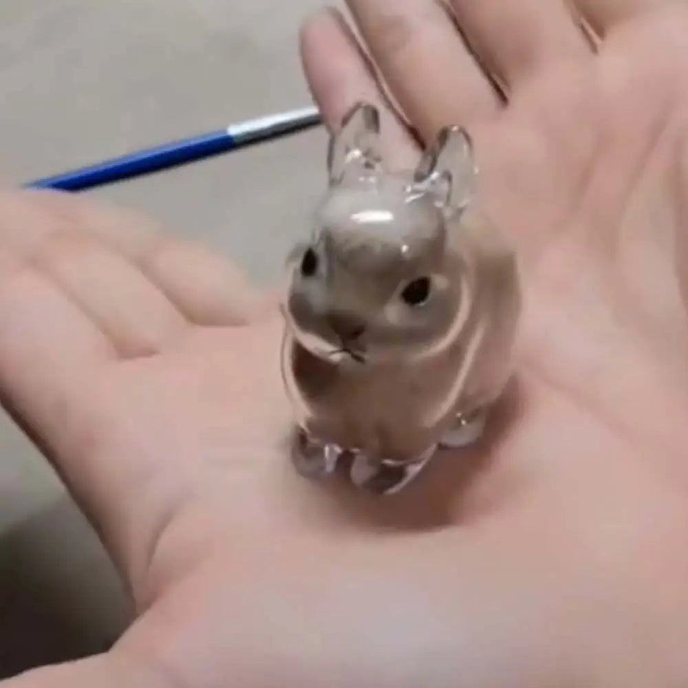 Transparent Acrylic Keychain Cat Hair Storage Capsule Handmade Animal Shaped Rabbit Hair Storage Box Cute Stylish