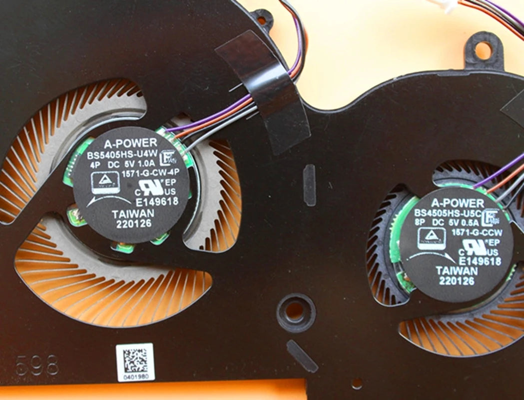 New Original Laptop  Cooling fan For Msi Creator Z16 A11UET MS-1571 MS-1572 BS5405HS-U4W BS4505HS-U5C 1571-G-CCW 1571-CPU-4P 5V
