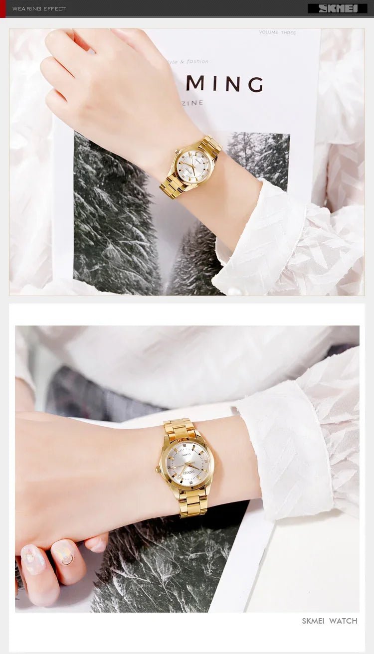 SKMEI1620  For Women Thin Lady Hour Ladies reloj mujer Fashion Simple Quartz Women Watch Movement Luxury Quartz Watches