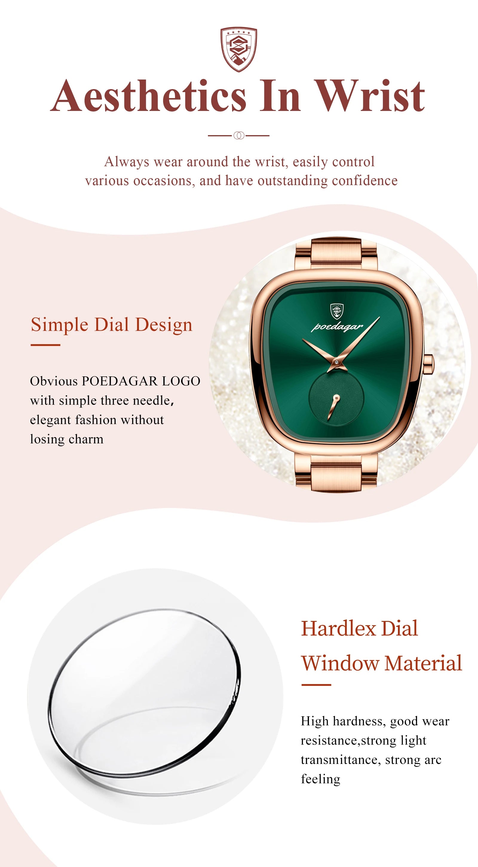 POEDAGAR Unique Elegant Ladies Watch Stainless Steel Waterproof Quartz Watches For Women High Quality Woman’s Stylish Wristwatch