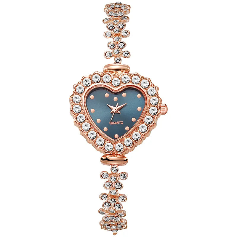 Ladies' Fashion And Exquisite Heart-Shaped Dial Quartz Watch for Women（Without Box）