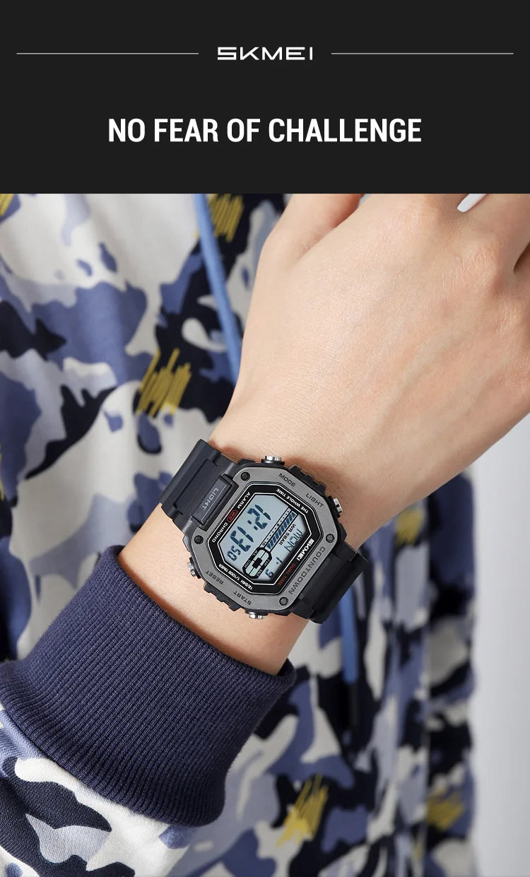 SKMEI Sport Alarm Clock Digital Watch For Men Women Waterproof Date Electronic Watches Chrono Military Wristwatches Reloj Hombre