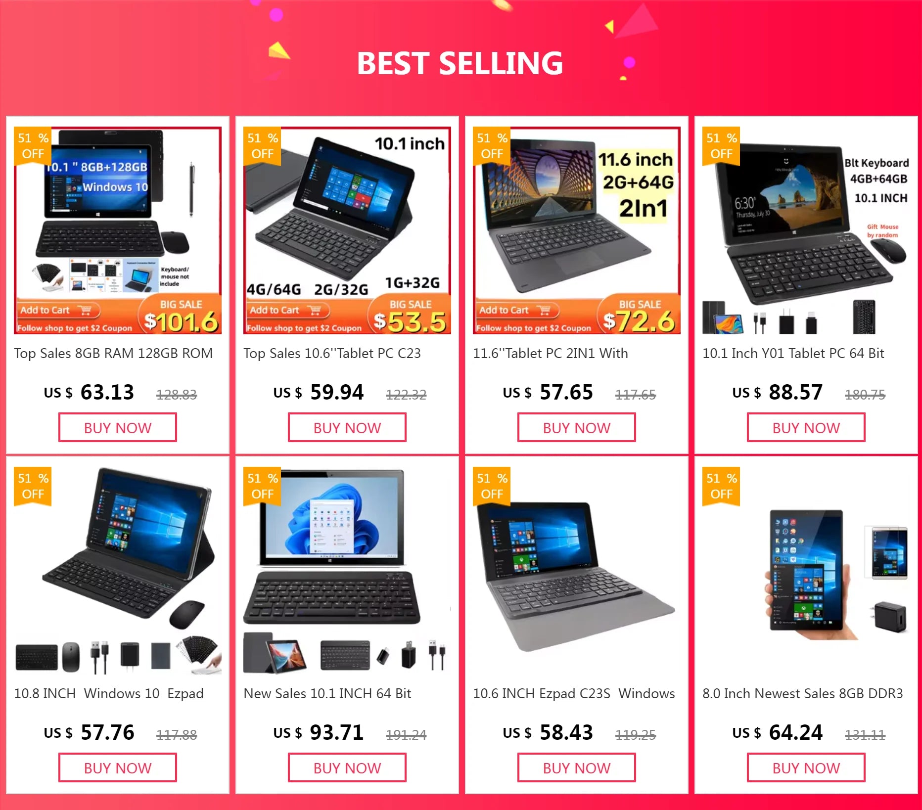 8 INCH Windows 10 Tablet PC 32-bit 2GB RAM 32GB ROM X80 Z3735F CPU 1280*800 IPS Screen WIFI Quad Core Dual Camera