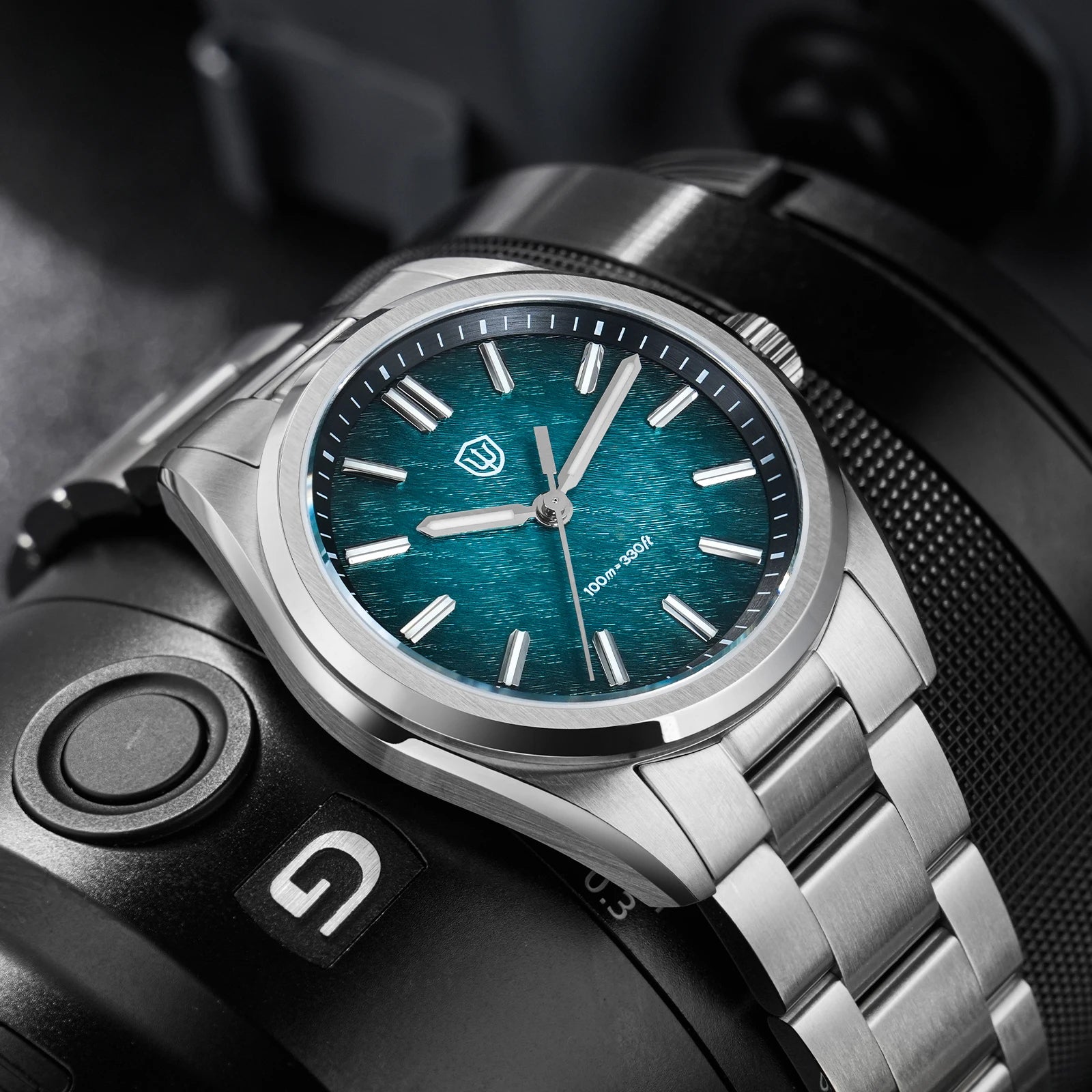 Watchdives WD0003B 36mm Quartz Men Watch VH31 Sweep Seconds Movement Stainless Steel Watches Luminous Waterproof Sapphire