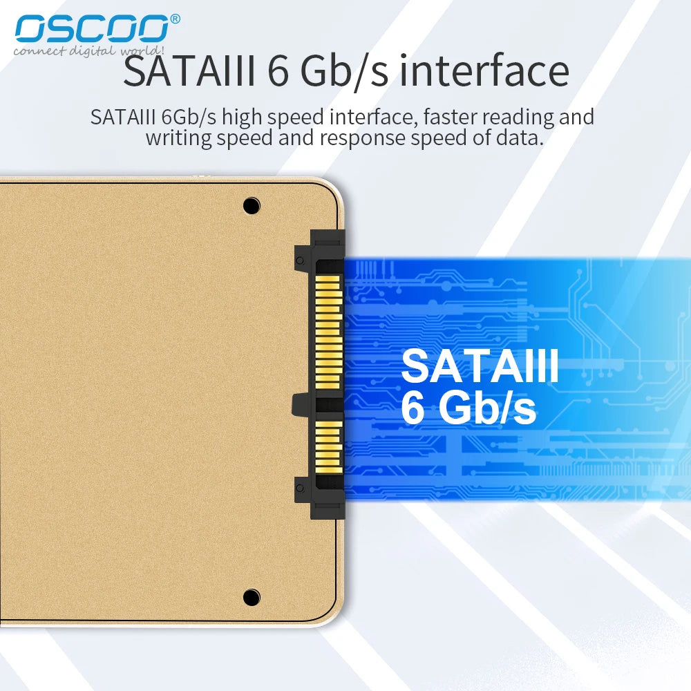 OSCOO 2.5 inch Sata3 MLC SSD Hard Drive 128GB 256GB 512GB Hdd Hard Disk Disc 2.5 " Internal Solid State Drive for laptop desktop