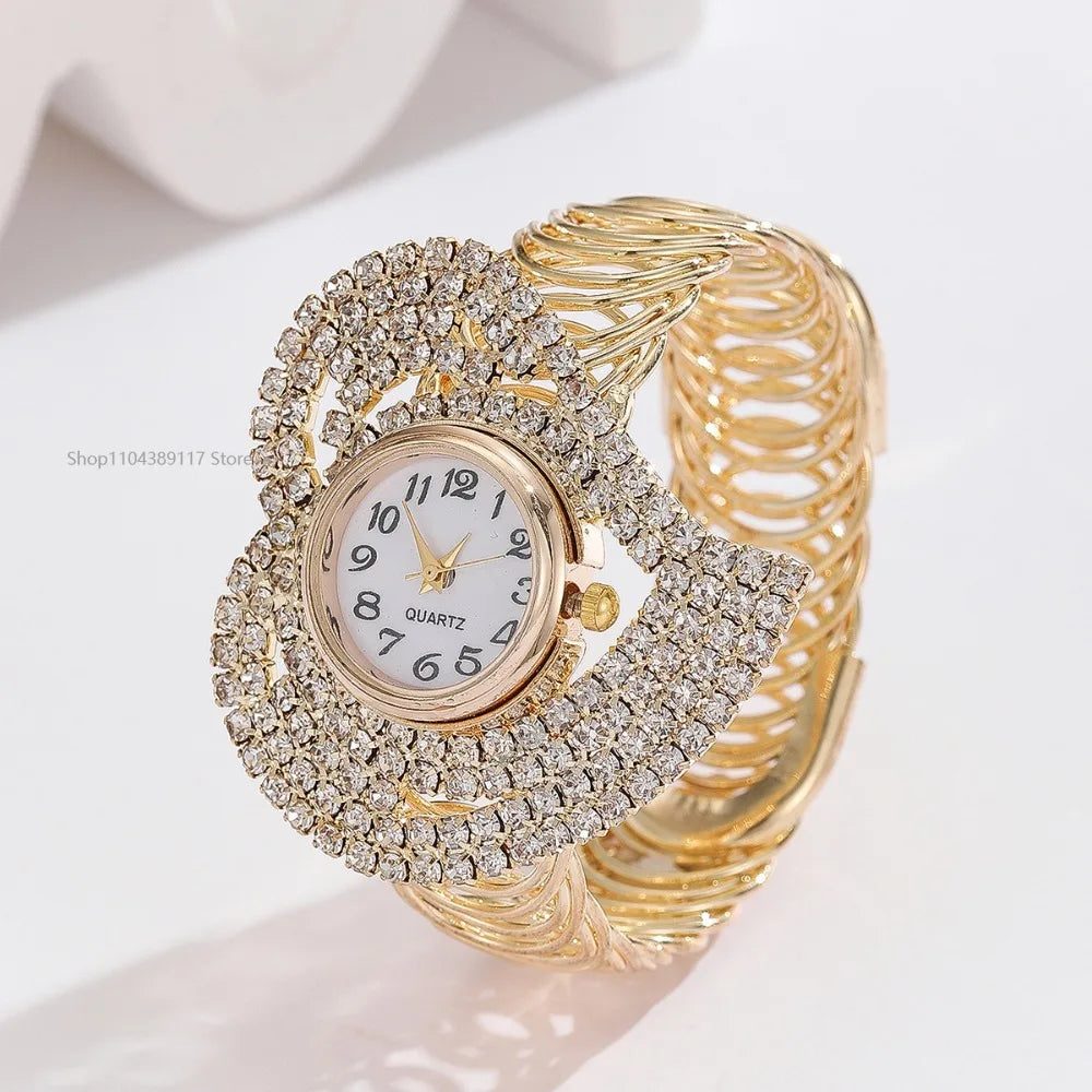 Women Watches Gold Watch Ladies Wrist Watches Luxury Brand Rhinestone Womens Bracelet Watches Female Relogio 시계