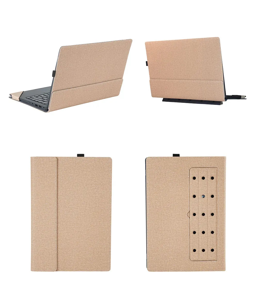 Laptop Case Cover For Lenovo Yoga Slim 7 14AKP10 /14ILL10 / 7i (14'', Gen 10) PU Leather Protective Bag with Foldable Cooling