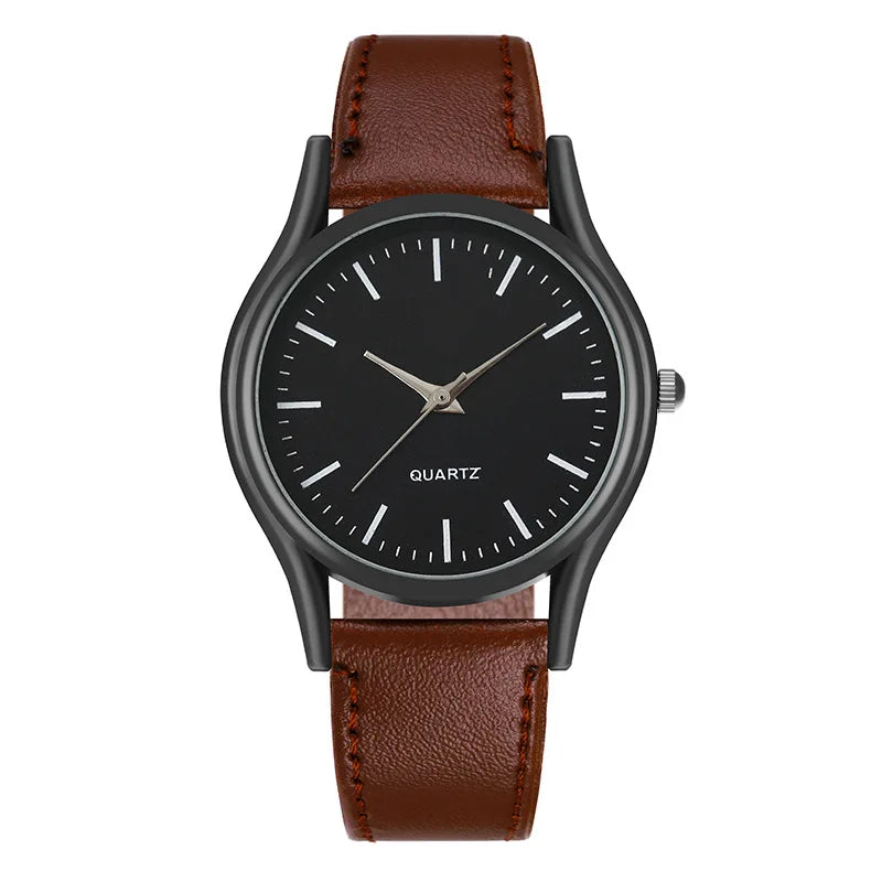 Simple Vintage Classic Couple Watches 2025 Women for Men Watches New Leather Strap Quartz Wristwatches Relogio Montre