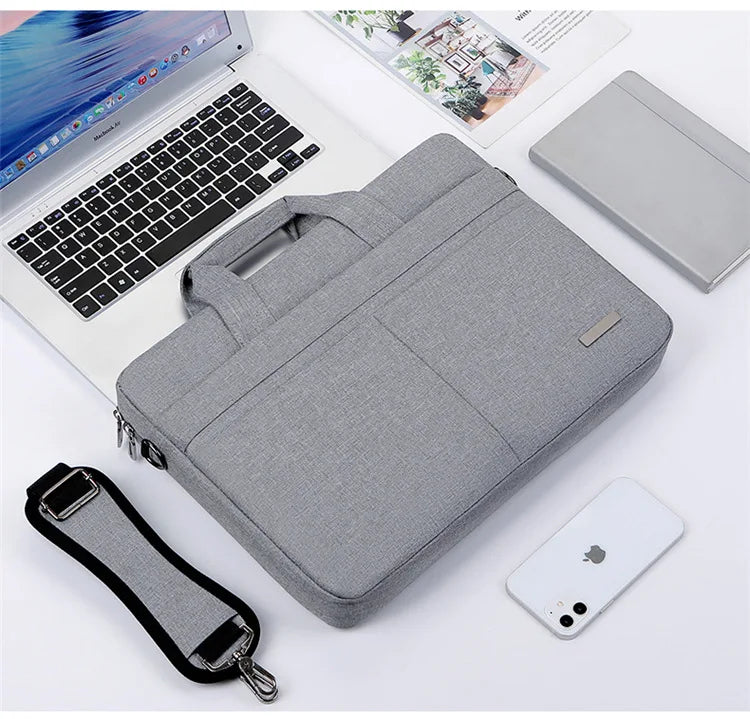 Laptop Bag Sleeve Case Shoulder HandBag Notebook Pouch Briefcases For 13.3 14 15.6 17.3 Inch Macbook Air Pro HP Huawei Asus Dell