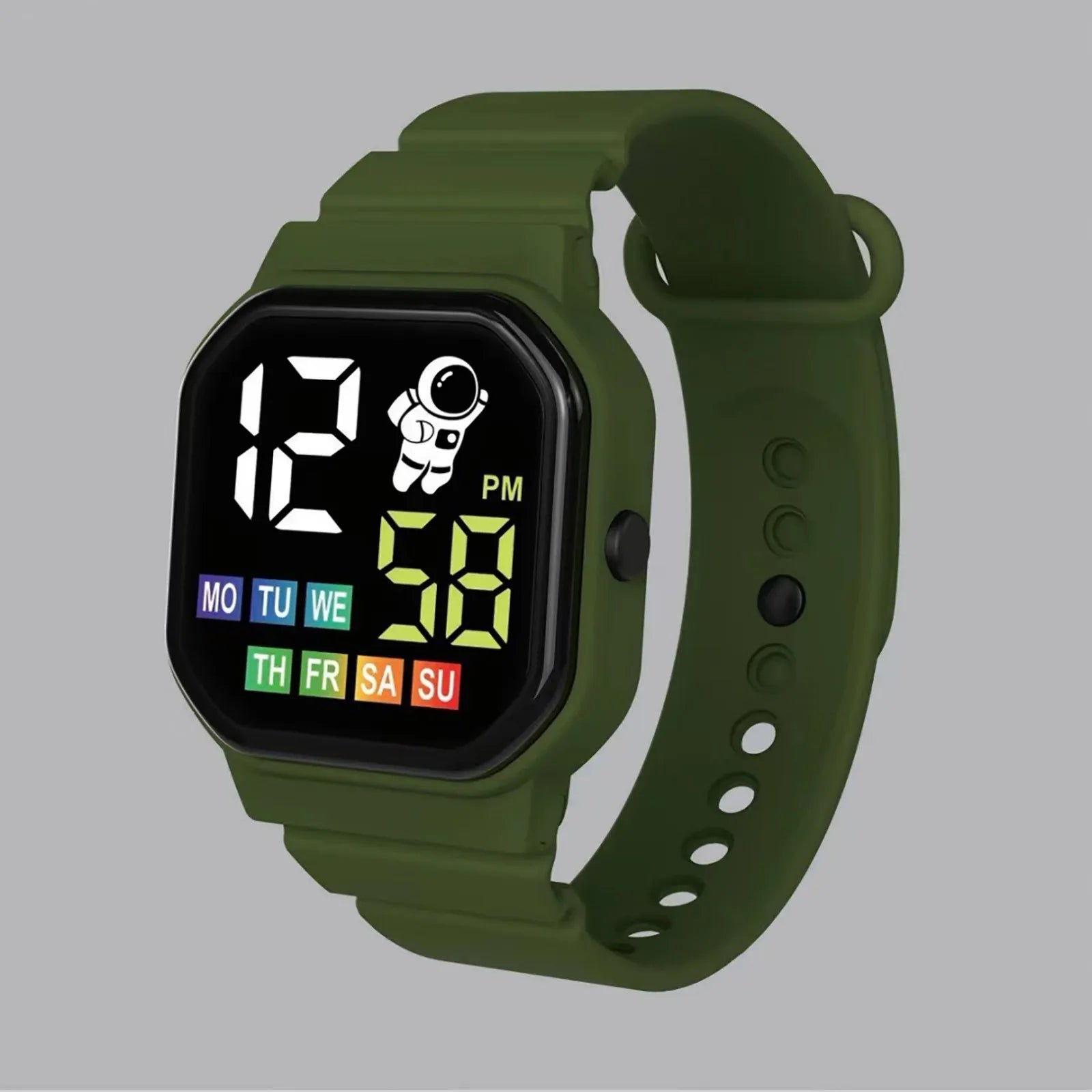 Led Digital Kids Watch For Boys Girls Cute Pattern Children Electronic Wristwatch Sports Waterproof Watches Student Child Clock