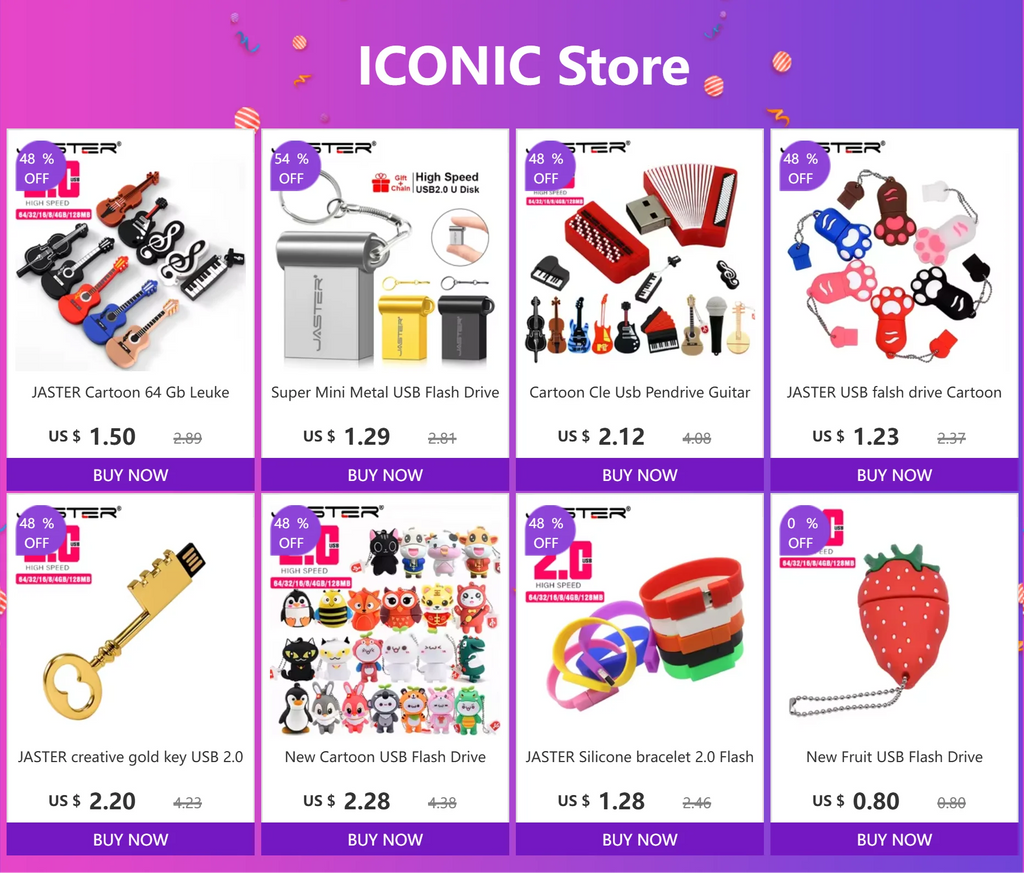 JASTER New Cute Cartoon USB 2.0 Flash Drive 64GB 32G Penguin U Disk 16GB Pen Drives 8G pendrive 4GB Gifts Key Chain Memory Stick