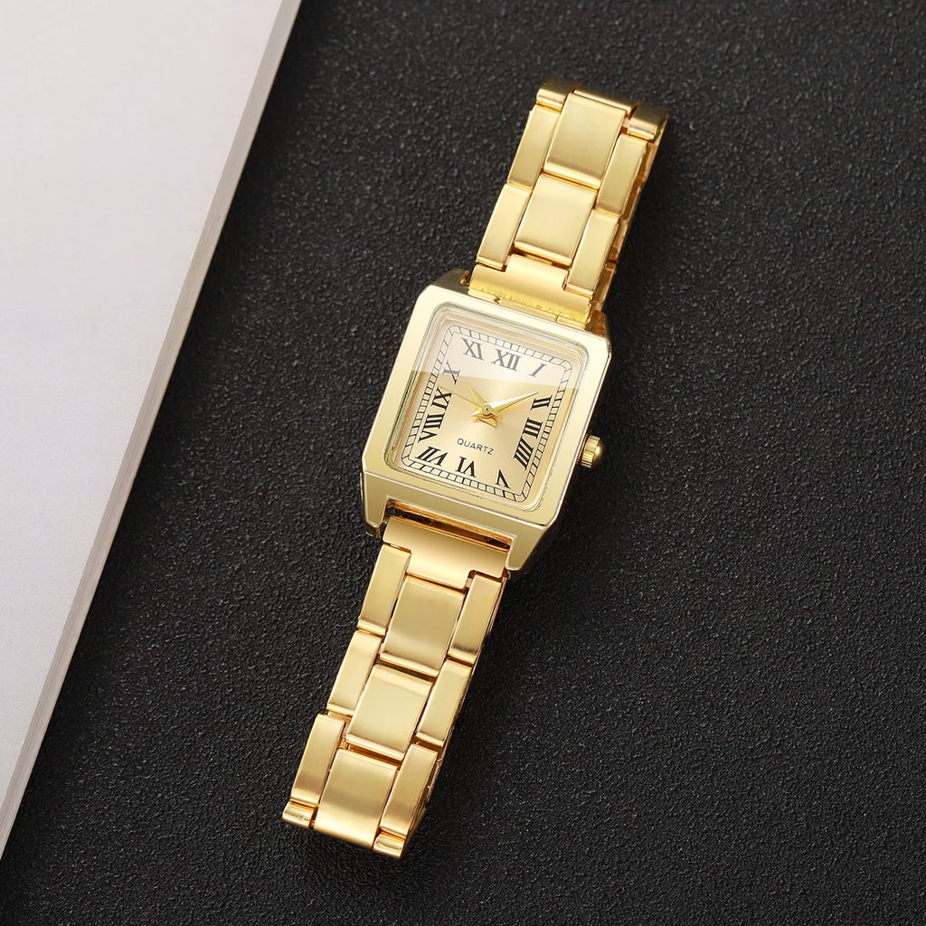 1/2PCS Fashion Women Quartz Wristwatches Square Dial Ladies Watch Girls Clock Reloj Mujer（Without Box）