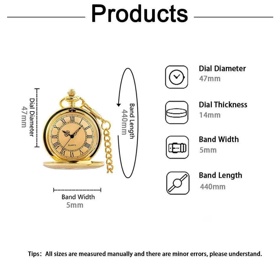 Antique Steampunk Vintage Roman Numerals Quartz Pocket Watch Multicolor Case Necklace Pendant Clock Chain Mens Women
