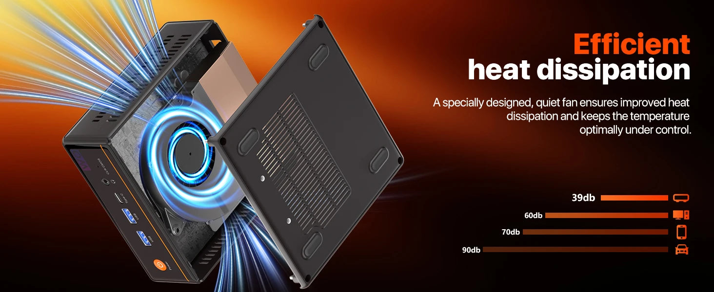 PELADN WO-4 Gaming Mini PC, AMD Ryzen 5 5600H (6C/12T, up to 4.2Ghz),32GB DDR4/1TB SSD,Type-C/DP/HD,WiFi6 4K/60Hz Triple-Display