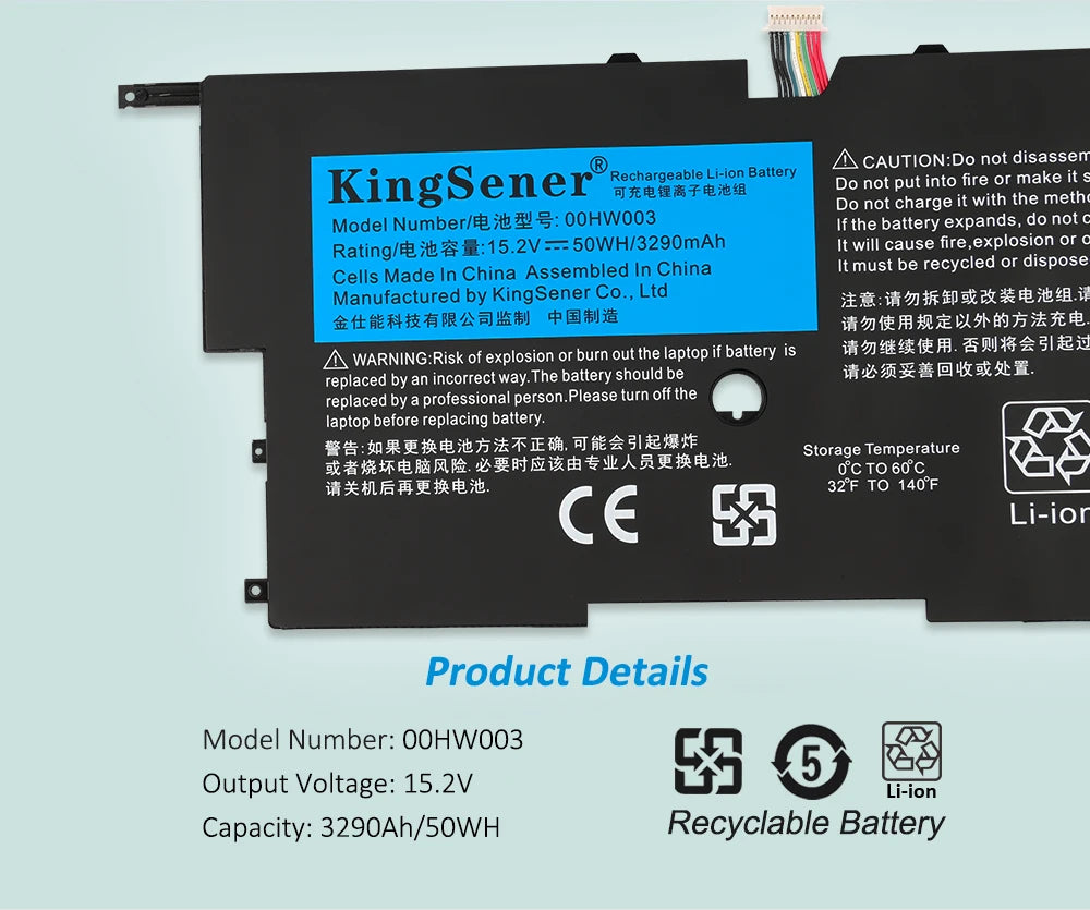 00HW003 00HW002 SB10F46440 SB10F46441 45N1701 Battery for Lenovo ThinkPad X1 Carbon Gen 3 Series Ultrabook 2015 45N1702 45N1703