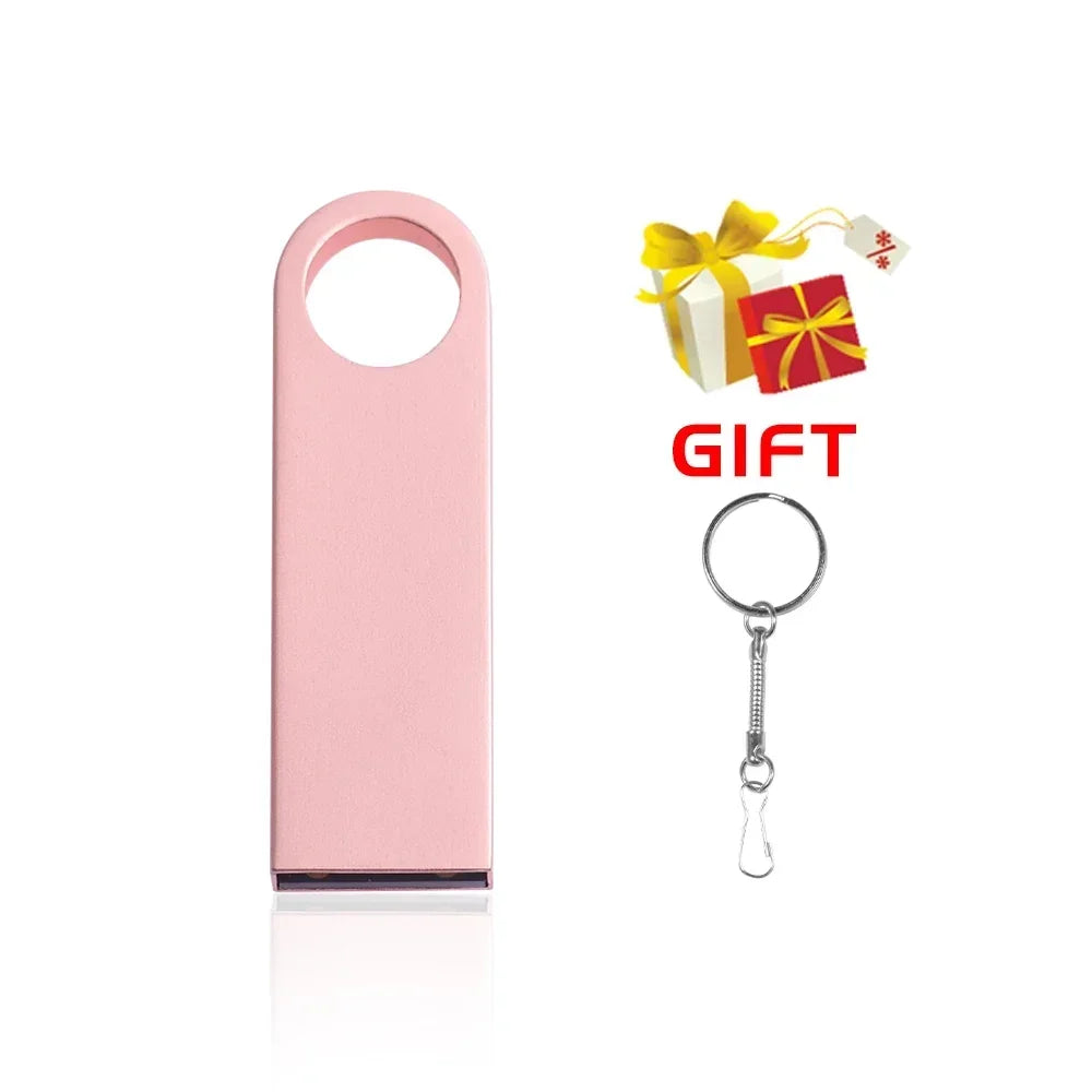Free Custom Logo USB Flash Drive 64GB Red Blue Pen Drive32GB Green Purple Pendrive 16GB Cle USB Stick Yellow Pink Memory Stick
