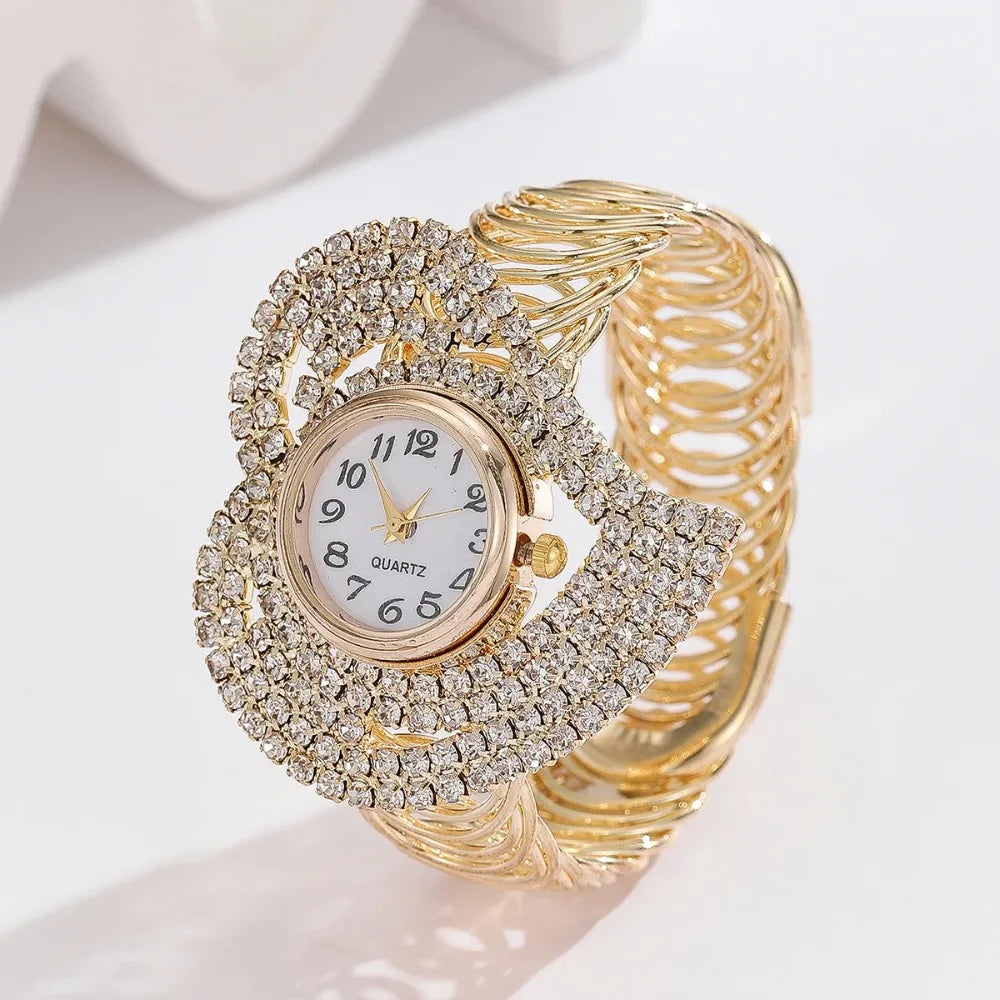 Women Watches Gold Watch Ladies Wrist Watches Luxury Brand Rhinestone Womens Bracelet Watches Female Relogio 시계