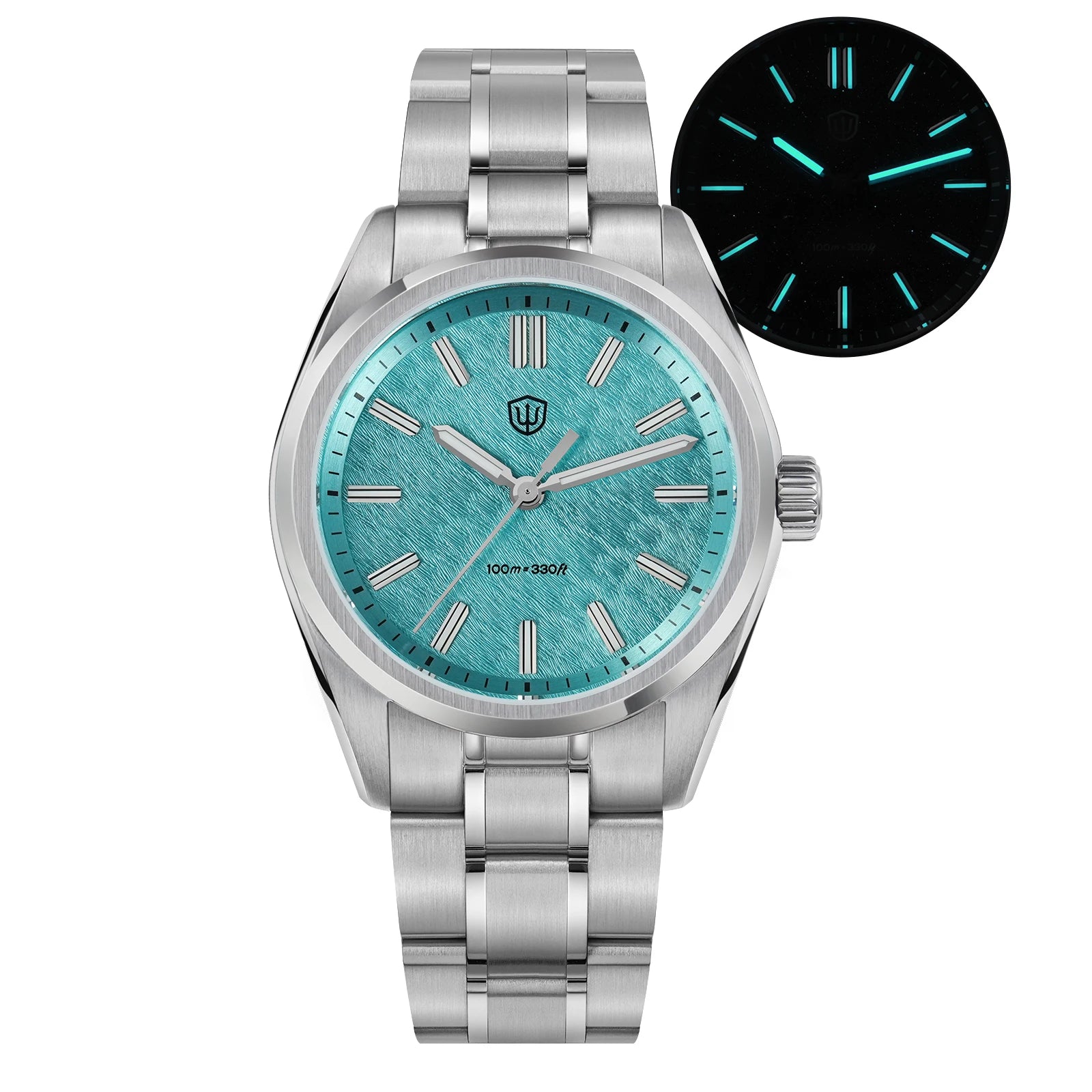 Watchdives WD0003B 36mm Quartz Men Watch VH31 Sweep Seconds Movement Stainless Steel Watches Luminous Waterproof Sapphire