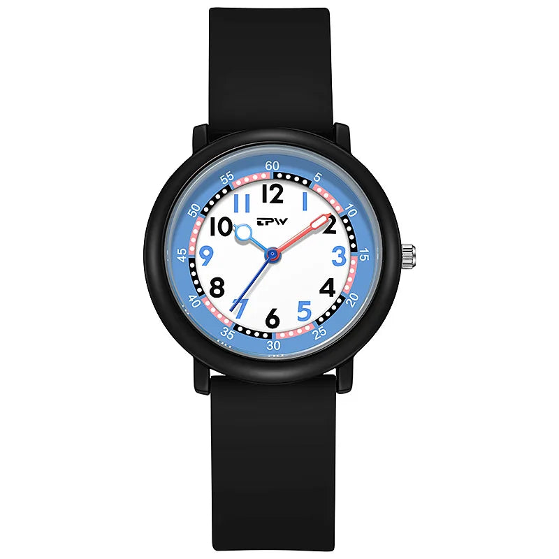 Colored Dial Children's Watch Leisure Glow Student Quartz Sports Outdoor Waterproof Exam Boy and Girl Watch Gift