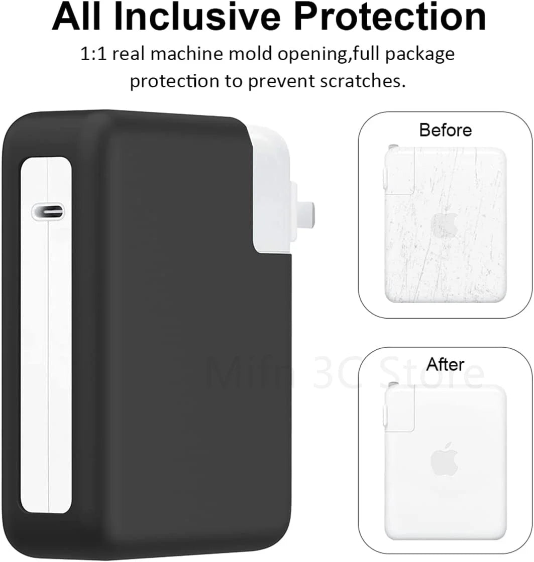 for MacBook Pro 16 inch A2485 2021 140W Charger Soft Silicone Power Adapte Case for MacBook 96 87 85 67 61 60 45 35 30 29W Case