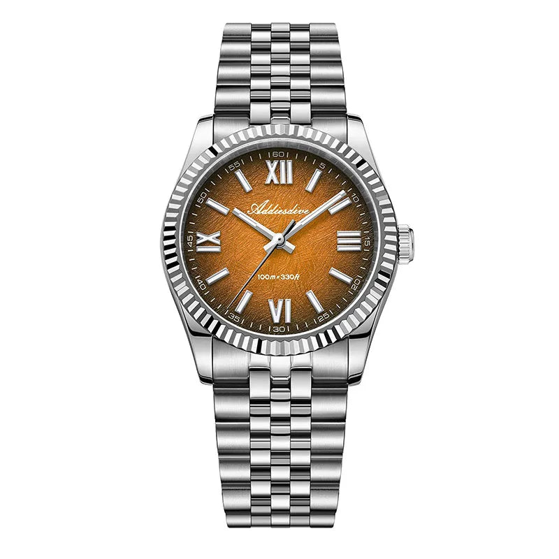 ADDIESDIVE 36mm Watch For Men BGW9 Luminous Jubilee Strap 100m Waterproof Sapphire Glass VH31 Movement Quartz Watch Reloj Hombre
