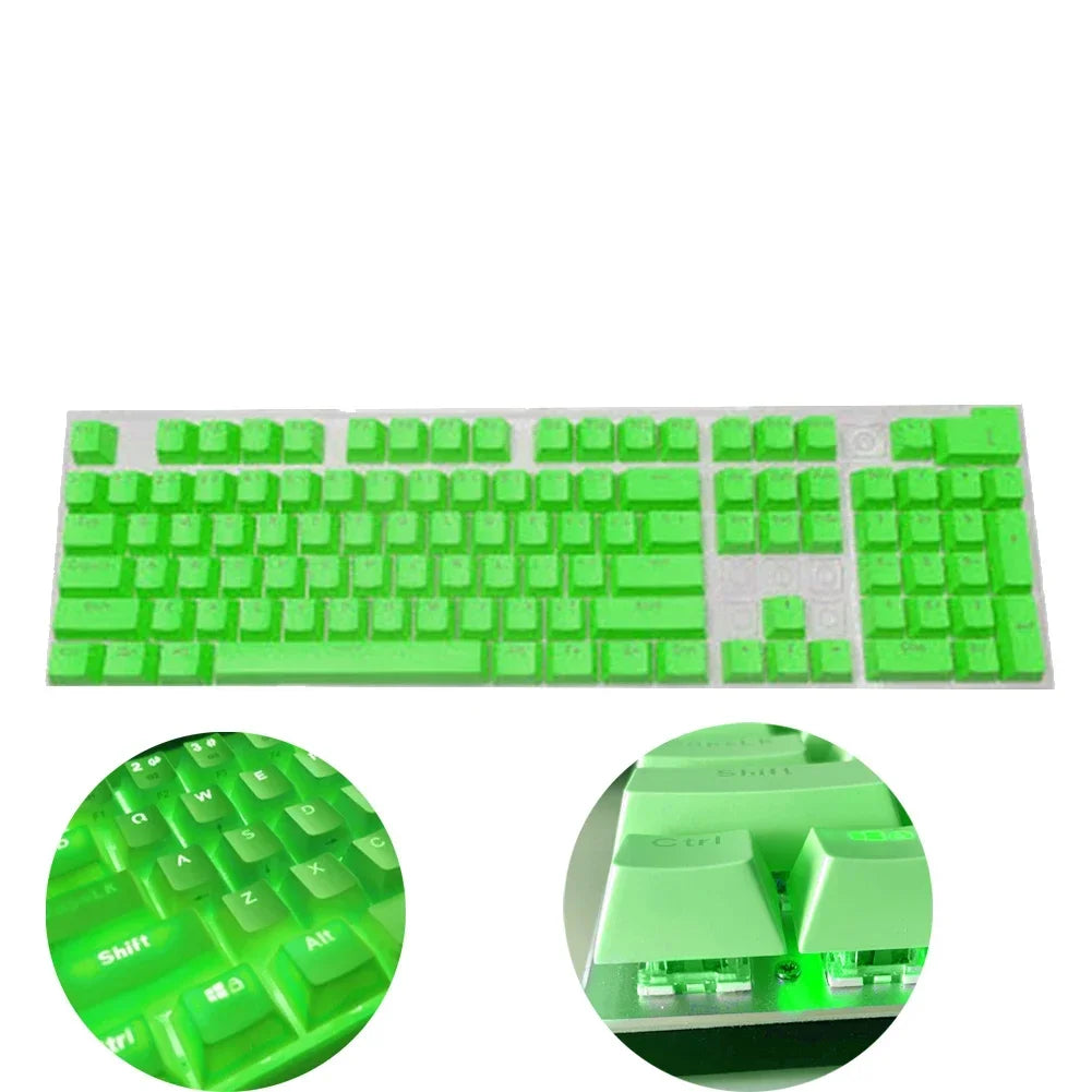 104pcs Universal Mechanical Keyboard Keycaps Ergonomic Blank Keycaps For Cherry MX Mechanical Keyboard Replacement Backlit Key