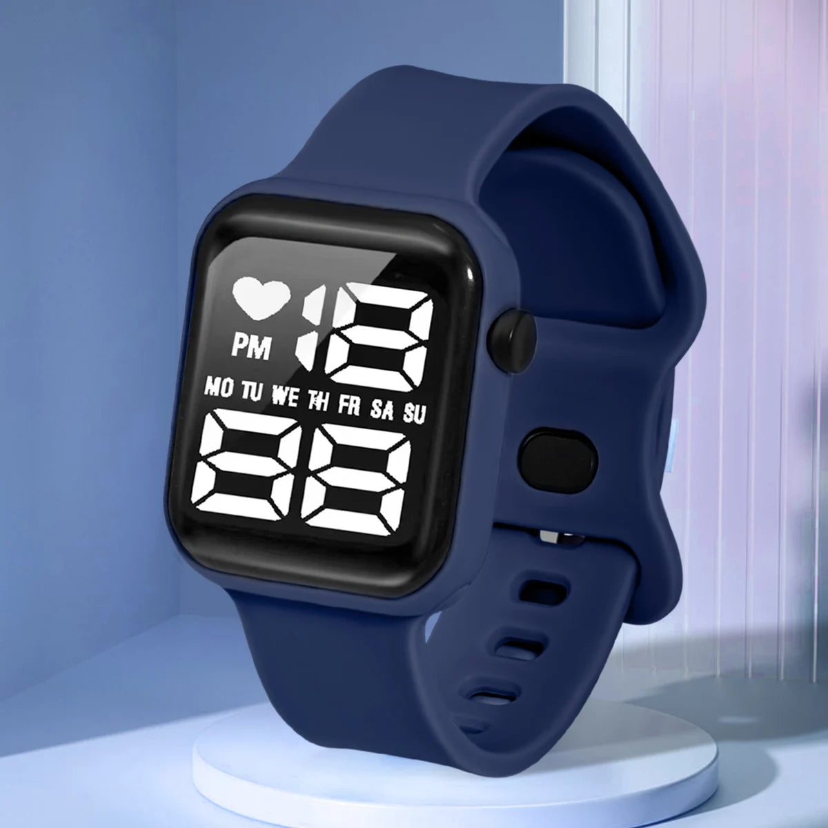 Children's Electronic Watch With heart-shaped Date Display Minimalist Sports Electronic Watch Student Daily Life Digital Watch
