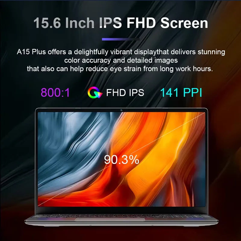 Ninkear A15 Plus 15.6 Inch FHD IPS Laptop 32GB DDR4 1TB AMD Ryzen7 5825U PCIE Notebook 5000mAh Long Battery Life