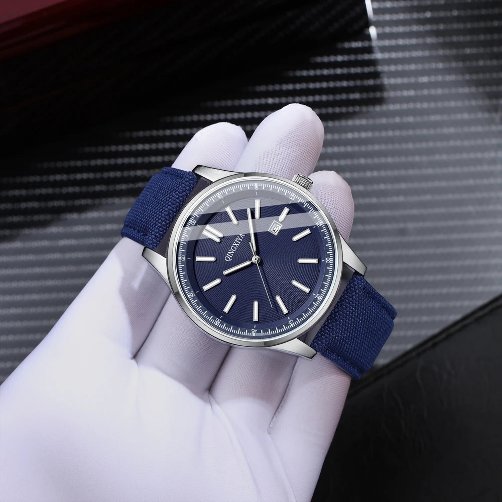 QINGXIYA Original Man Wristwatch Top Luxury Waterproof Luminous Date Quartz Watch For Men Sport Leather Men's Watches Reloj