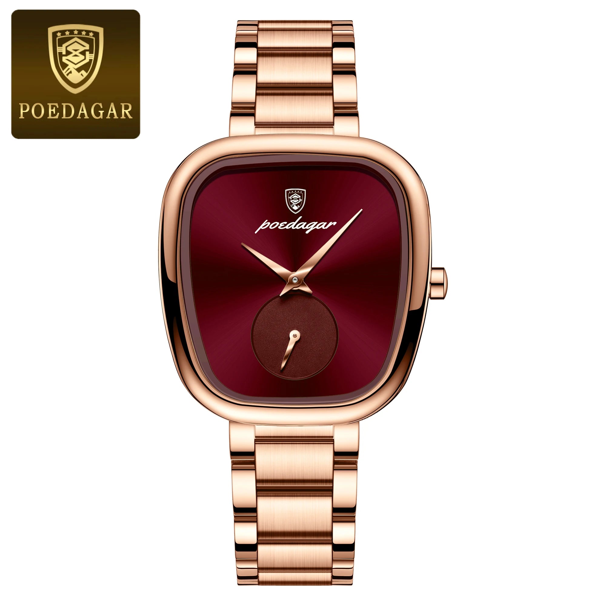 POEDAGAR Unique Elegant Ladies Watch Stainless Steel Waterproof Quartz Watches For Women High Quality Woman’s Stylish Wristwatch