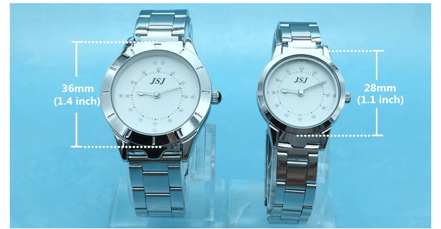 Stainless Steel Tactile Watch for Blind People or the Elderly Battery Operated