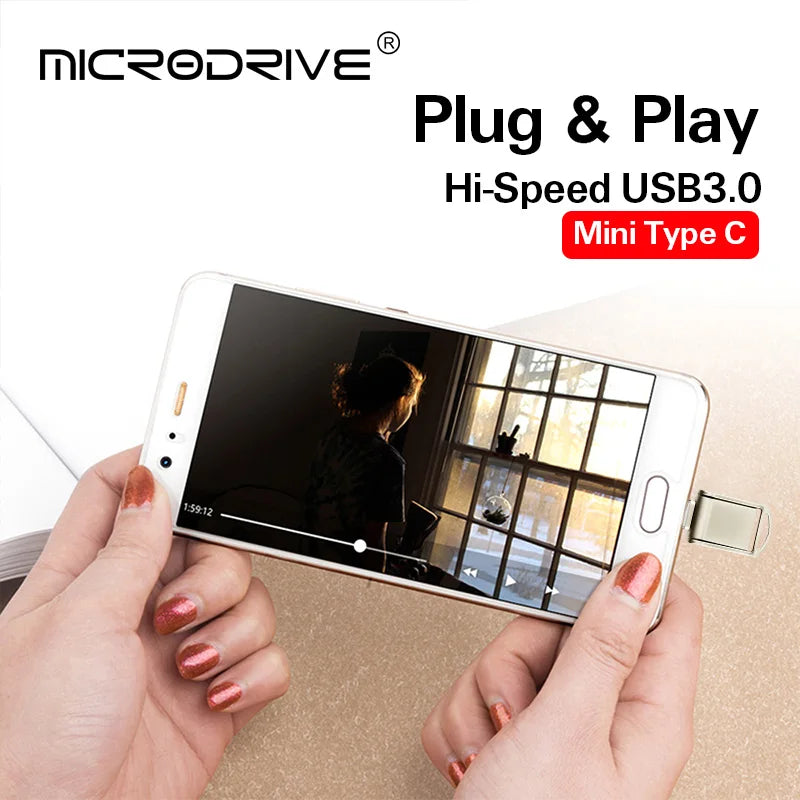mini TYPE-C USB 3.0 OTG USB Flash Drive 64GB Business Gift Memory Stick Mini USB-C Pen Drive 32GB High Speed USB Stick 128GB Pen