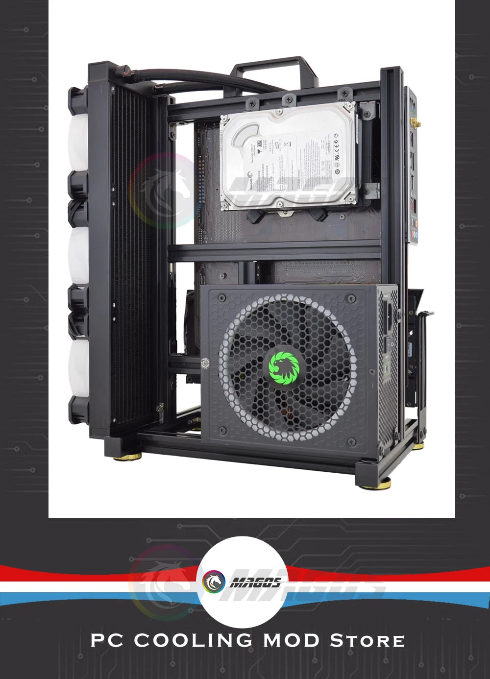Open Computer Chassis DIY Creative Aluminum Frame Air Water Cooler 360 MOD ATX/ ITX / MATX Frame Desktop Case