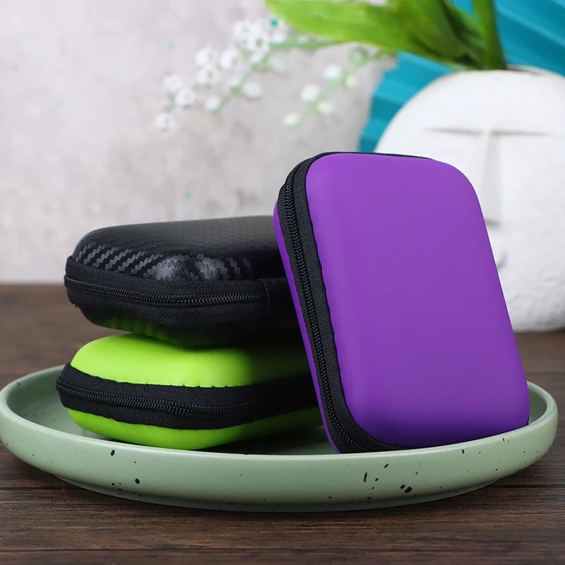 1Pc Mini Camera Case Bag Multi-functional Earphone Bag Video Waterproof Digital Portable Hard Bag EVA Storage Box Storage Bag
