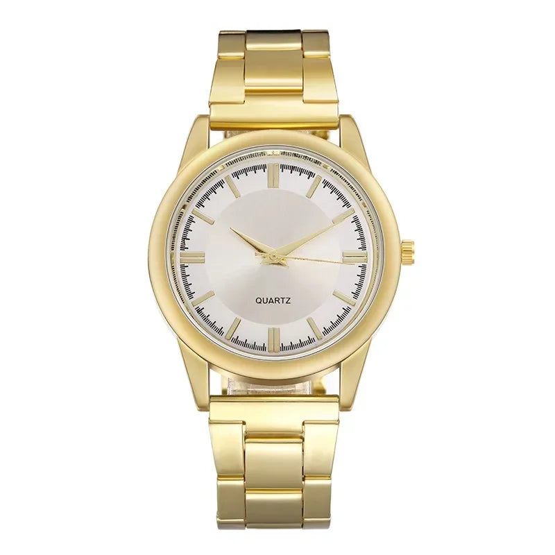 Classic Simple Men's Business Quartz Watch Stainless Steel Round Dial Casual Classic Women Men Business Quartz Watches Stainless