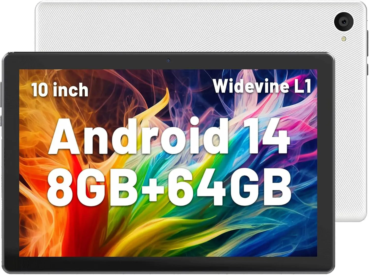 URAO C11 Tablet 10.1 Inch Android 14 Phablet 8GB RAM 64GB ROM (1TB TF) Widevine L1 HD Octa-Core 2.0 GHz WiFi 6 Bluetooth 5.0