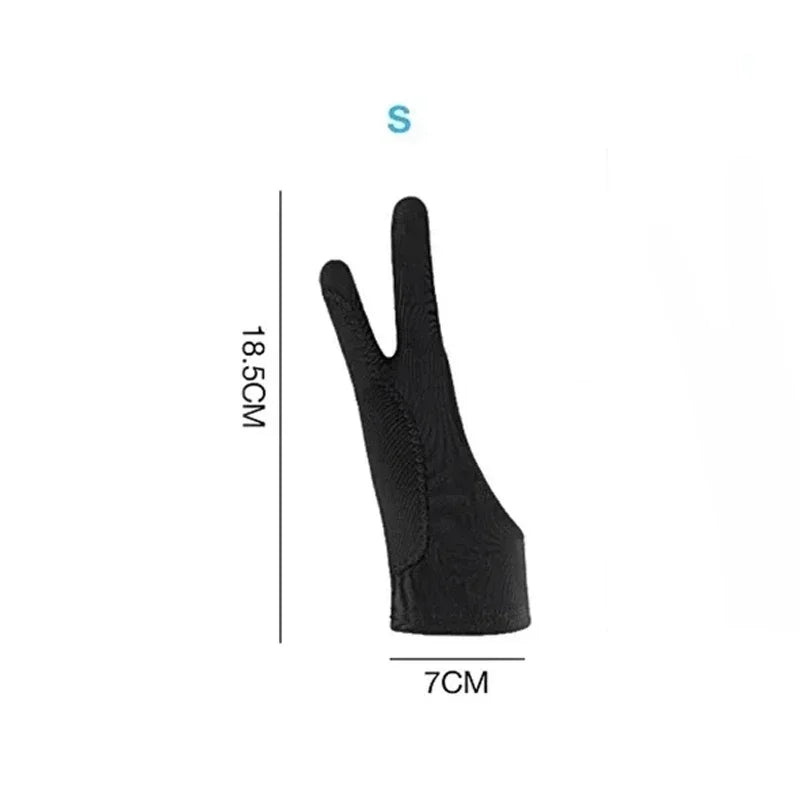 Two-Finger Anti-fouling Drawing Glove For Artist Drawing Pencil Graphics Tablet Pad Pen Palm Rejection Glove for iPad & Android