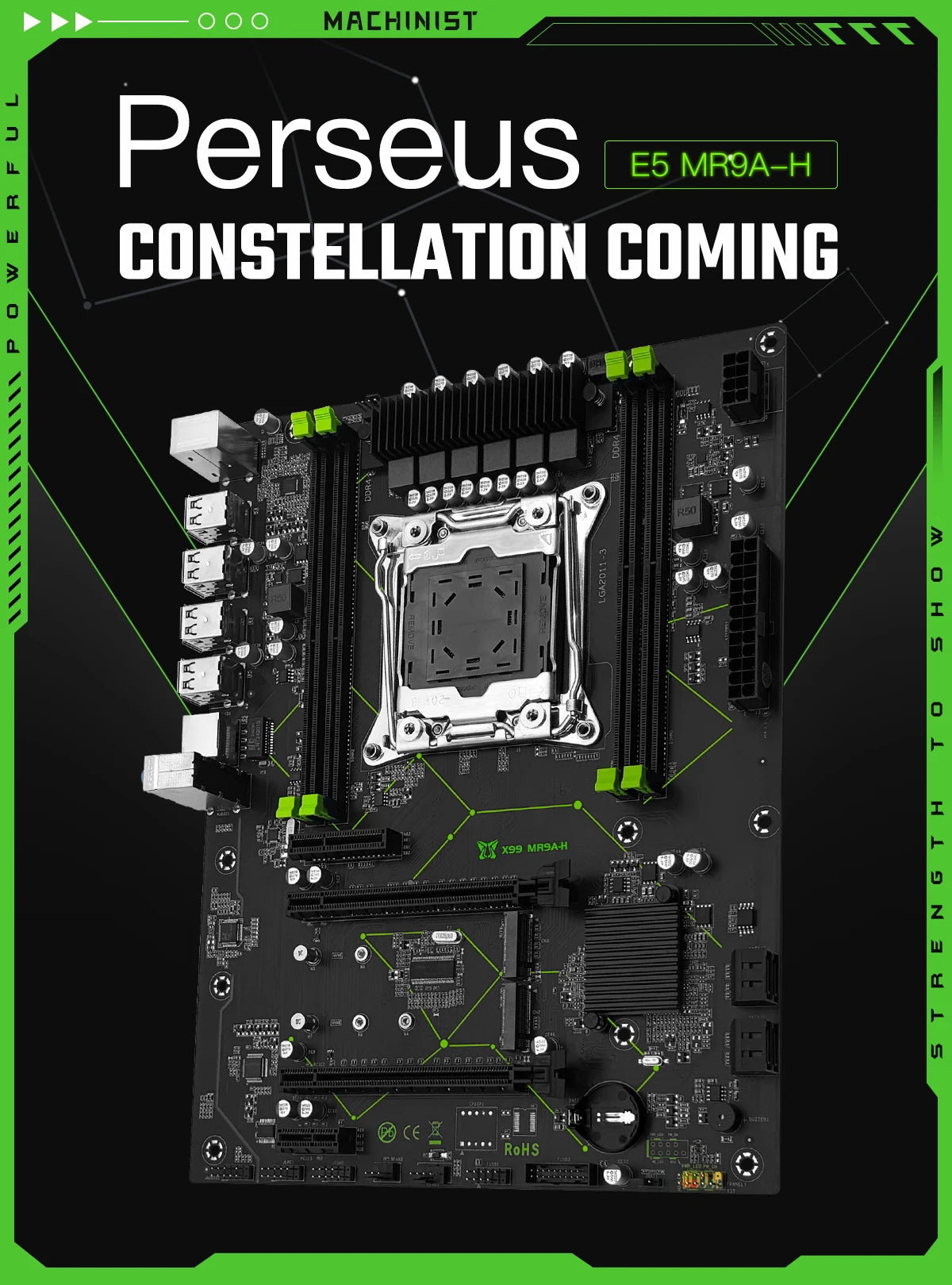 MACHINIST X99 MR9A-H Motherboard Support LGA 2011-3 Xeon E5 V3 V4 CPU Processor DDR4 RAM Memory ATX NVME/SATA M.2