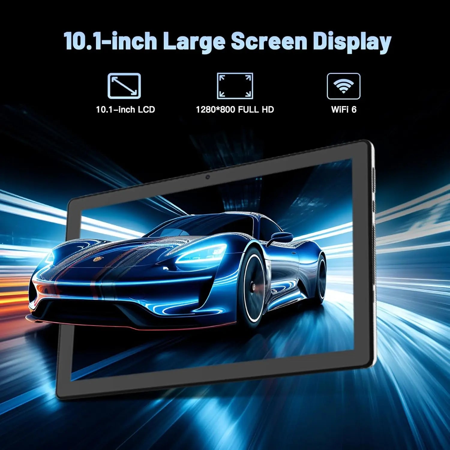 URAO C11 Tablet 10.1 Inch Android 14 Phablet 8GB RAM 64GB ROM (1TB TF) Widevine L1 HD Octa-Core 2.0 GHz WiFi 6 Bluetooth 5.0