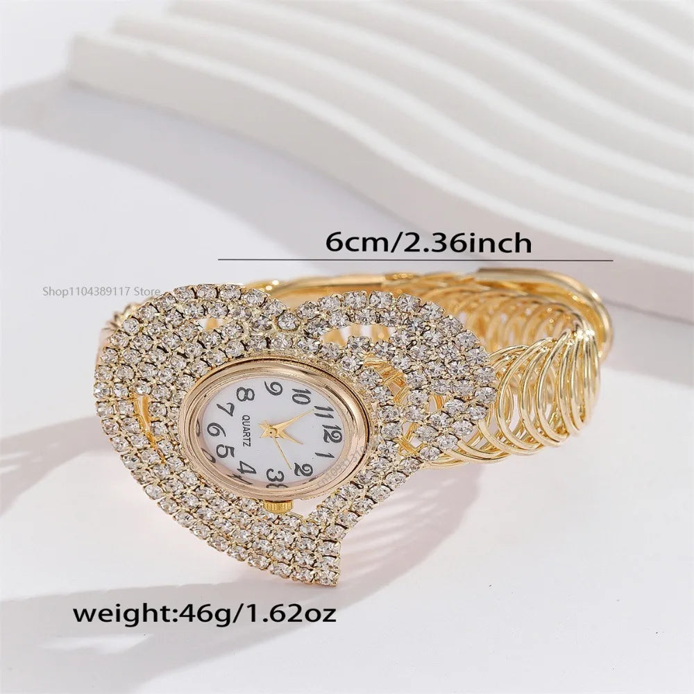 Women Watches Gold Watch Ladies Wrist Watches Luxury Brand Rhinestone Womens Bracelet Watches Female Relogio 시계