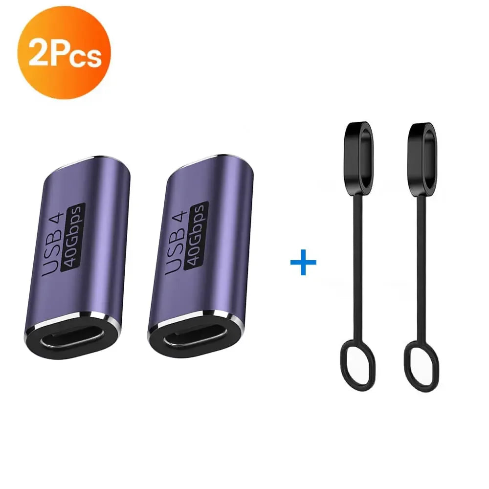 USB4.0 Thunderbolt3 40Gbps Type C Female to Type C Female Coupler Adapter For Super Fast Charger Data Transfer 8K 4K Video Cable