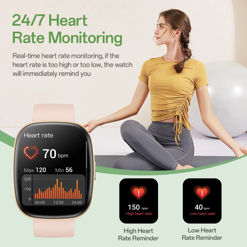 KHwatch S6 Man Watches 1.83" Screen IP67 Sport Waterproof Watches Bluetooth Call  Voice Assistant Digital Watch For Boy Teen Man