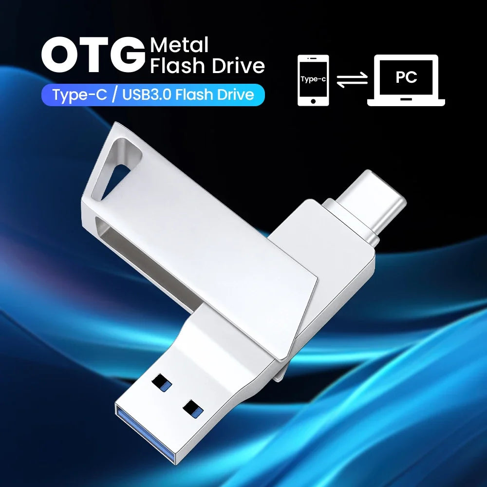 USB 3.0 TYPE-C High Speed USB Flash Drive 256GB USB-C for Android Phone Pen Drive 128GB Rotatable Pendrive Creative Gift 64GB