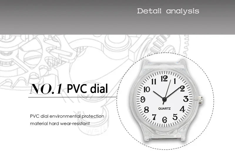Kids Watch Children Quartz Watches Wristwatch Jelly for Girl and Boy Clocks Sport Baby Student Transparent Plastic Montre Femme