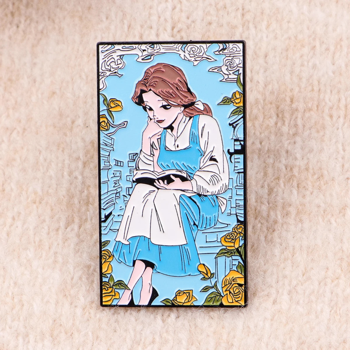 1-5pcs Mixed Cartoon Beauty and Beast Enamel Brooch Lapel Pin Badge on Backpack Costume Accessories Fashion Jewelry Gifts