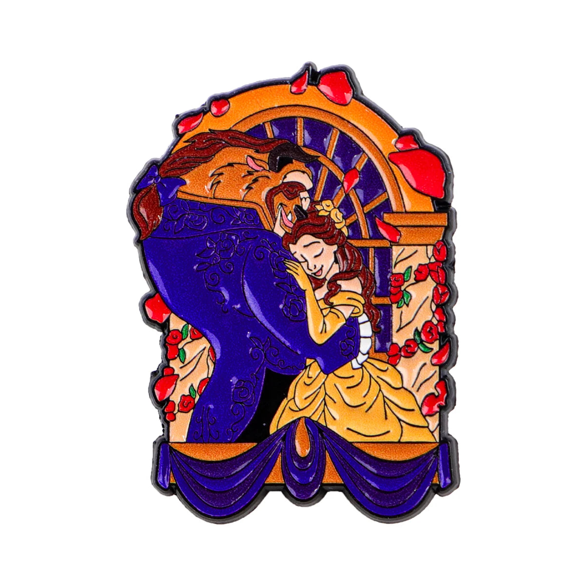 1-5pcs Mixed Cartoon Beauty and Beast Enamel Brooch Lapel Pin Badge on Backpack Costume Accessories Fashion Jewelry Gifts